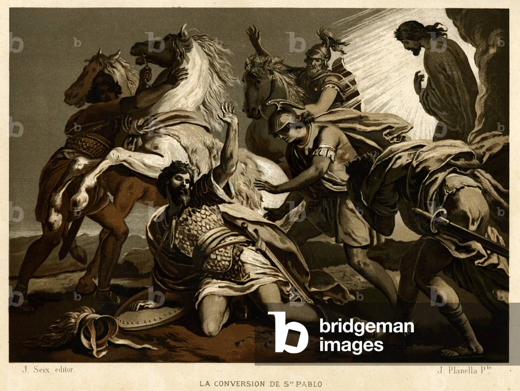Image of Print depicting PAUL CONVERTED 1891 by Spanish Artist