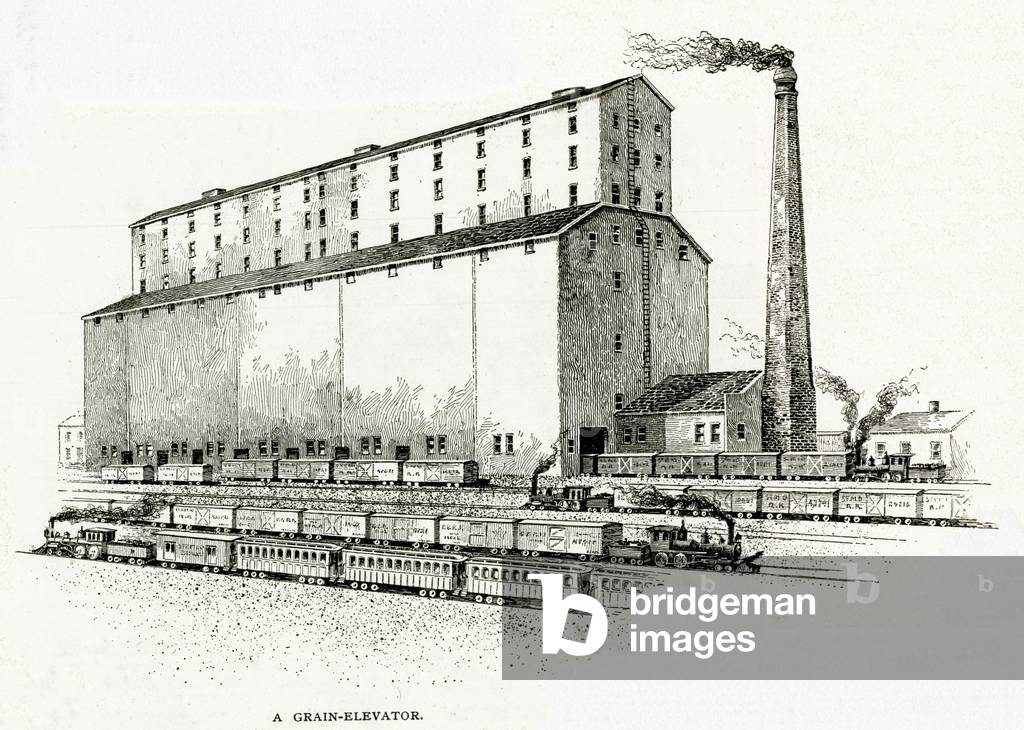 Image of Engraving depicting GRAIN ELEVATOR 1893