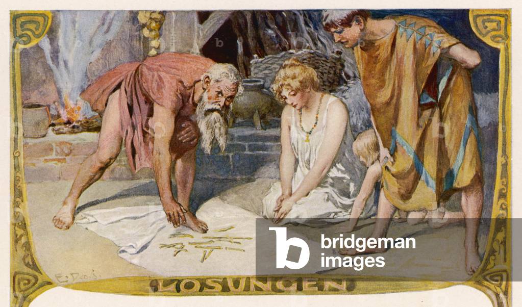 Image of Print depicting Fortune Telling by Emil Doepler