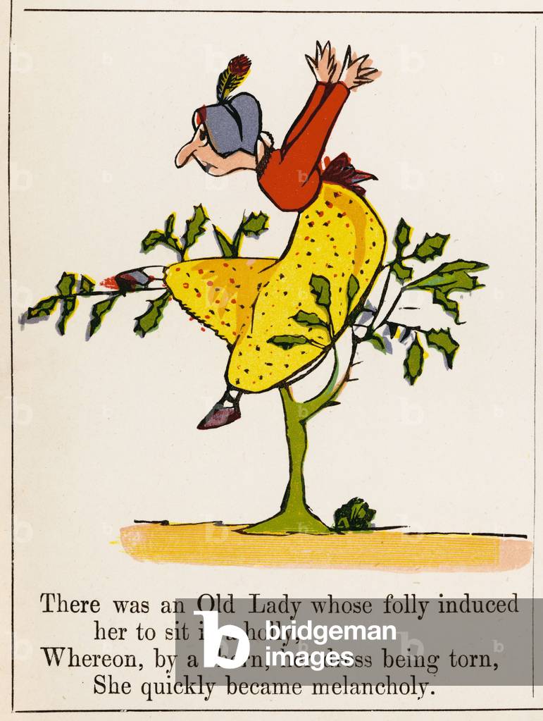 Immagine di Stampa "Vecchia signora la cui follia" 1875 di Edward Lear