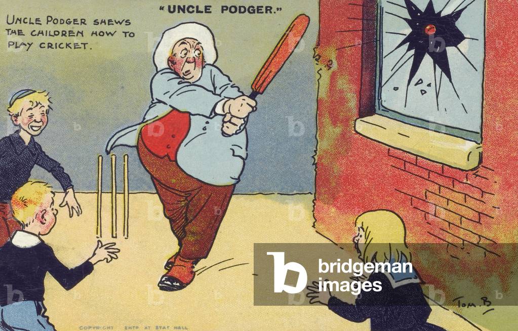 Zio Podger che gioca a cricket