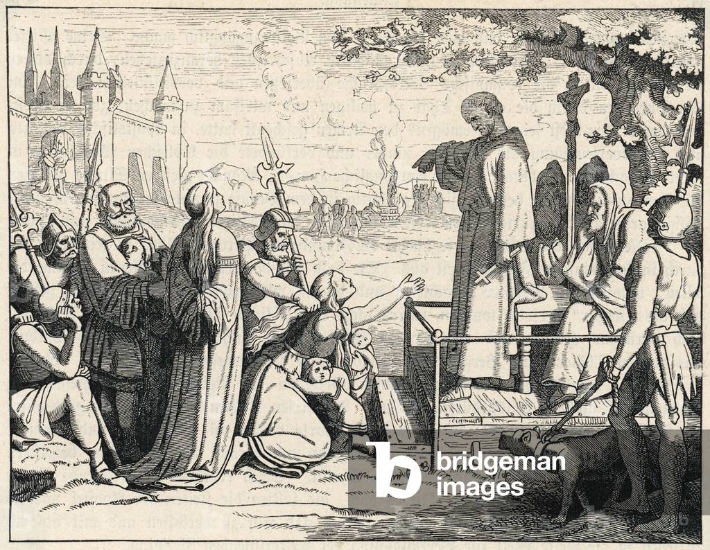 Image de Gravure représentant La sorcière condamnée 1801