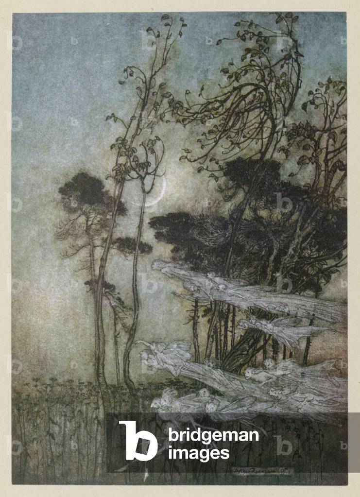 Image of Print depicting AT THE NEW MOON 1908 by Arthur Rackham