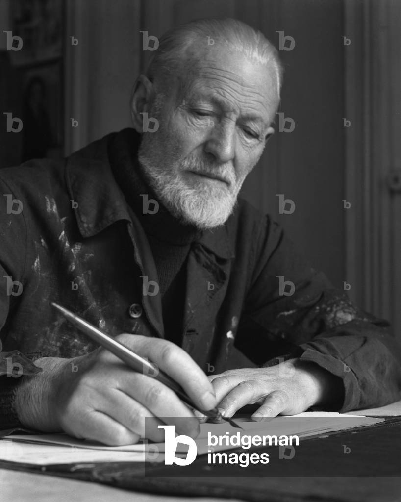 Dutch painter Kees van Dongen in Paris, 1950 : Writing Notes