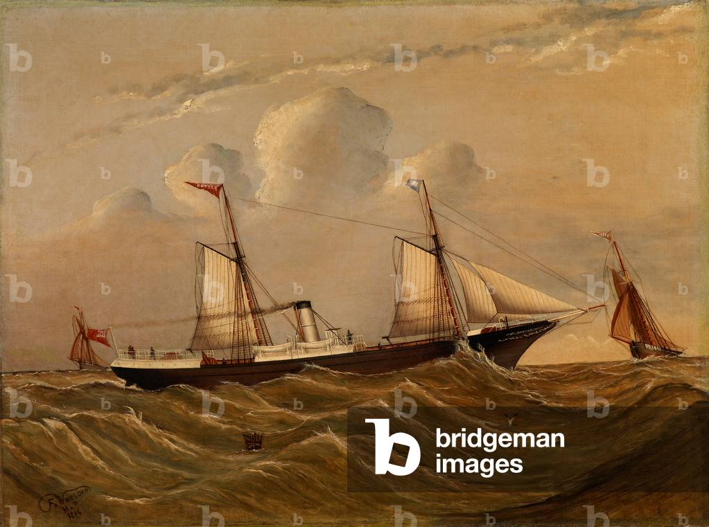 Steamer Alster, 1866 (oil on canvas)