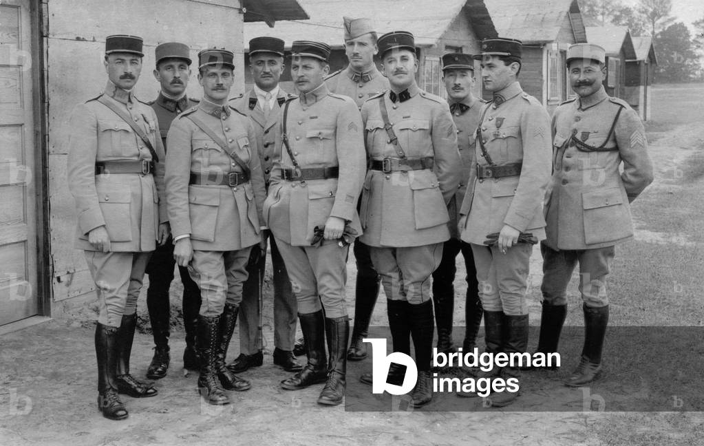 French military mission in USA (Camp Wheeler, Georgia), 1917-1918 (b/w photo)