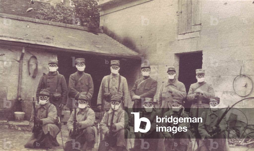 French Soldiers Gas Compress Teams - 1915