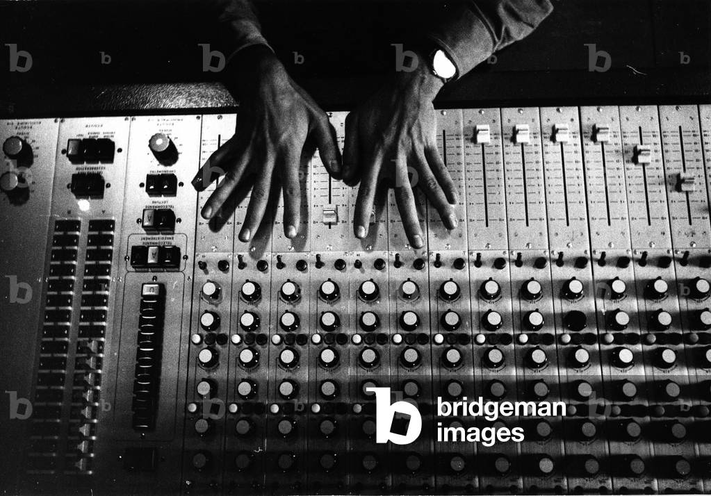 Hands on the mixing console, 1968