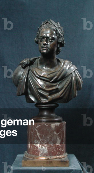 Bust of Tsar Peter I (1672-1725) copy of original of 1767 (cast bronze & marble)