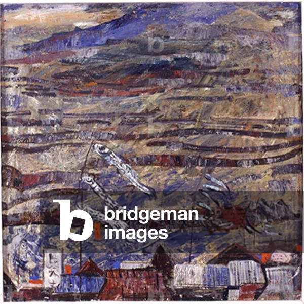 Japanese Village, 1963 (oil on canvas)