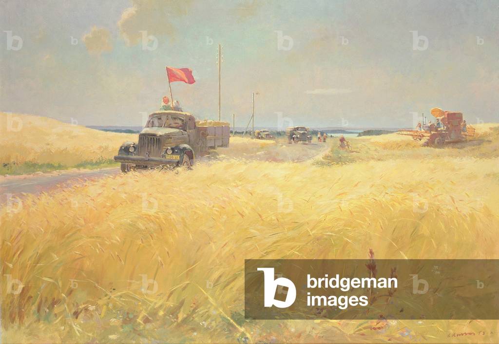 We Give the Harvest to the State, 1953 (oil on canvas)