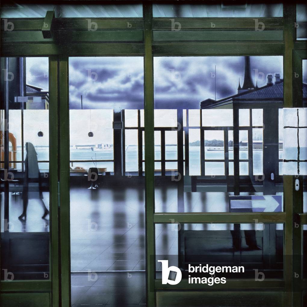 Harbour of Tallinn with Unfinished Seascape, section from the triptych, 1980-81 (oil on canvas)