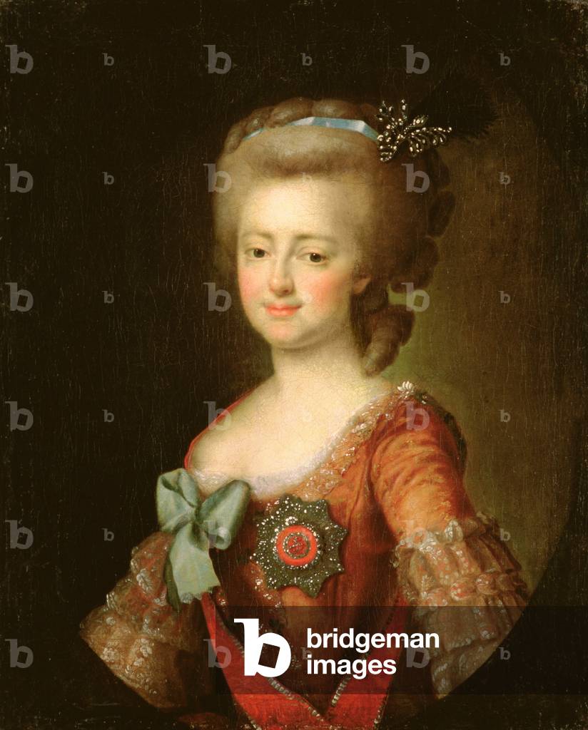 Ritratto della granduchessa Maria Fyodorovna (1759-1828) c. 1780-90 (olio su tela)