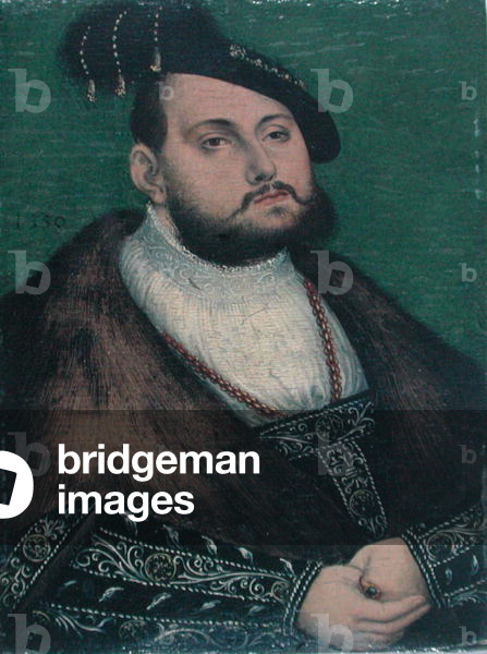 Portrait of John Frederick (1503-54) Elector of Saxony, 1550 (oil on panel)