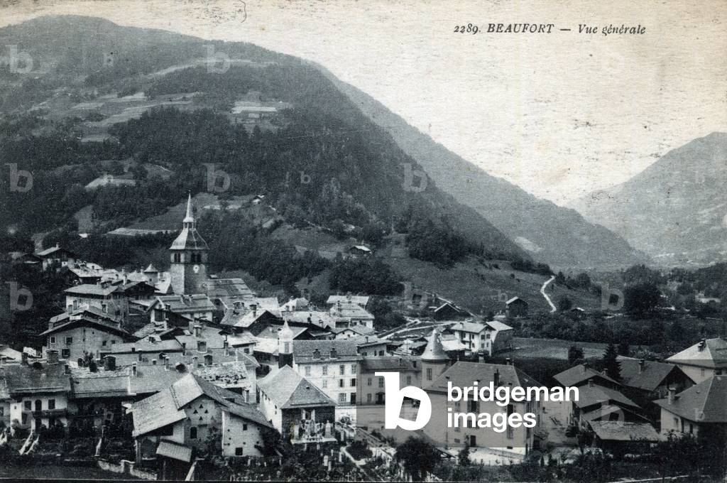 Rhone Alpes, Savoie (73), Beaufort: general view of the city - Postcard end 19th-20th century