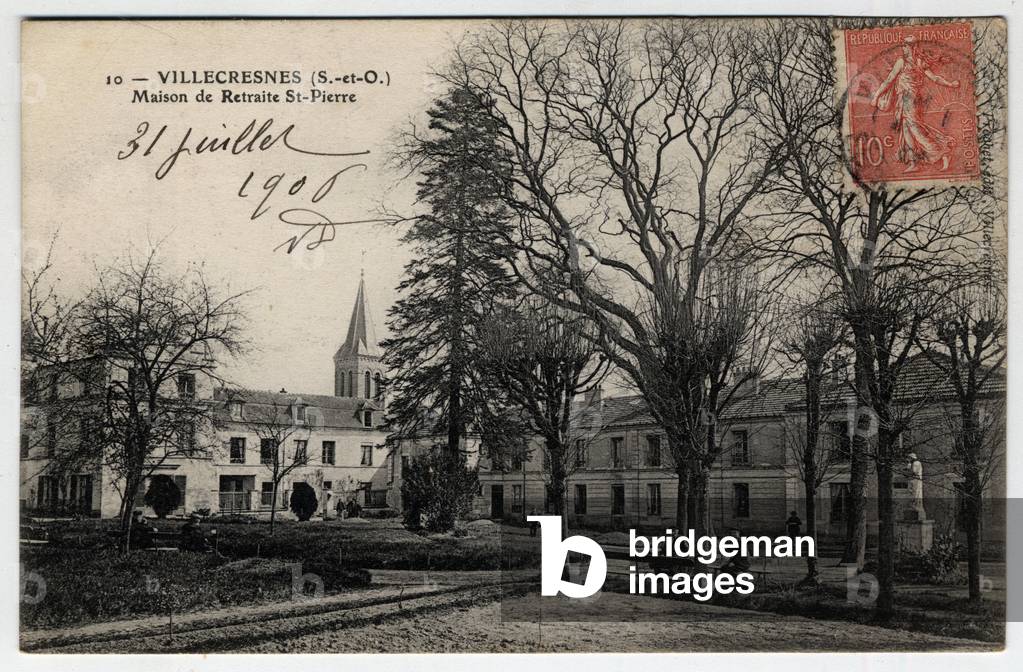 Ile de France, Val de Marne (94), Villecresnes: the retirement home Saint Pierre (Saint-Pierre) - Postcard dated 1906