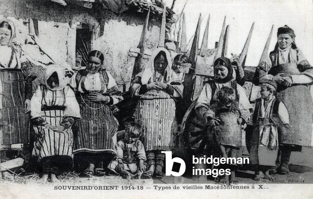 Macedoine: group photo of old Macedonnian - Postcard 1914-1918