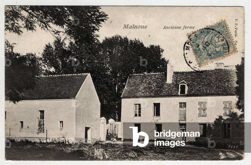 Ile de France, Seine et Marne (77), Emerainville: old farm in Malnoue - Postcard late 19th-20th century