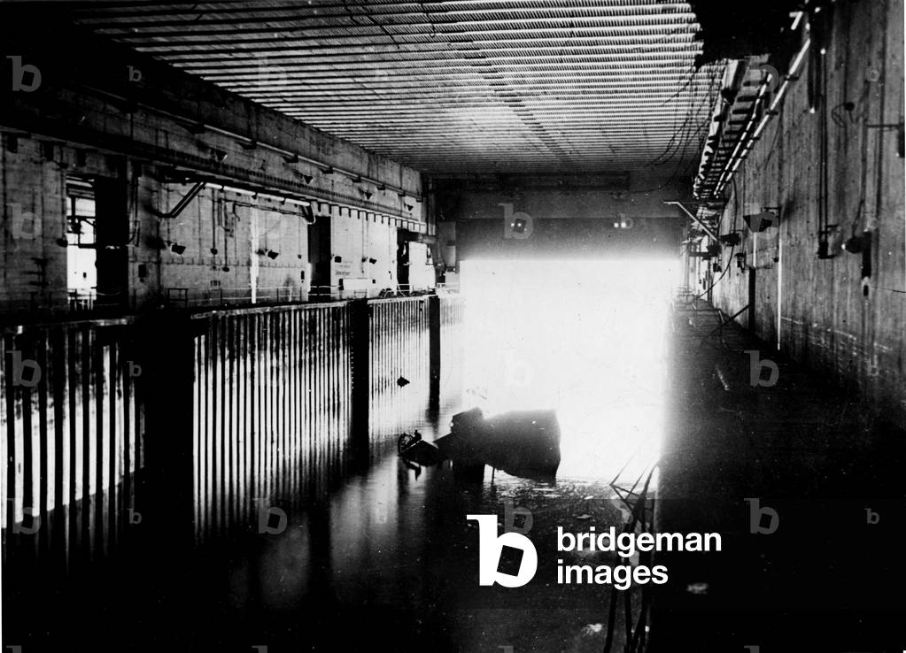 WWII:Brest (Finistere) France 20 September 1944: After the liberation of the city by the 2nd DI and 8th DI of the 8th US Corps, view of one of the betonnee casemates of the German u-boat base