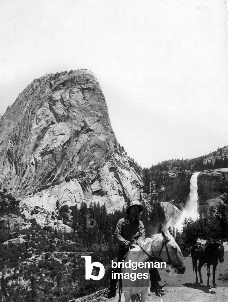 Yosemite National Park (California), USA, 1920s: Nevada Falls on Merced River - Yosemite National Park, California, USA, 1920s: Nevada Falls on Merced river
