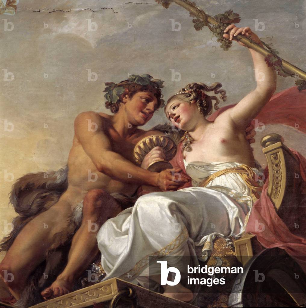 Autumn or the triumph of Bacchus (Bacco) and Ariane (Detail) (1769). Painting by Jean Hugues (Jean-Hugues) Tar