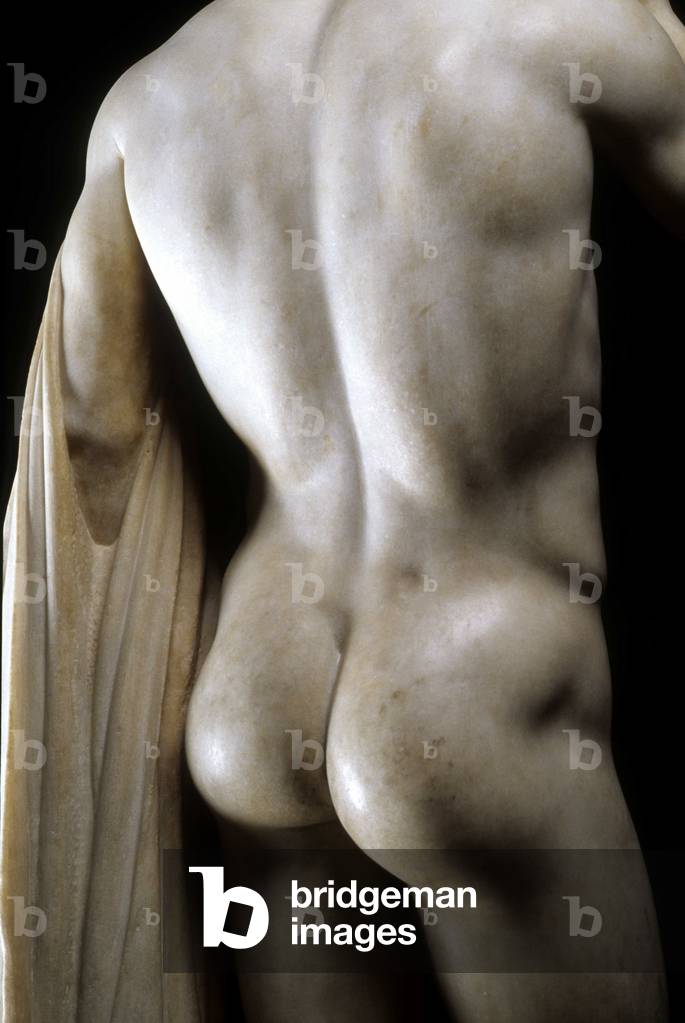 Back view of the Funeral and Honorary Statue of Marcellus, Roman politician (42- 23 BC), around 20 BC Greek marble signed by Cleomenes, Rome.