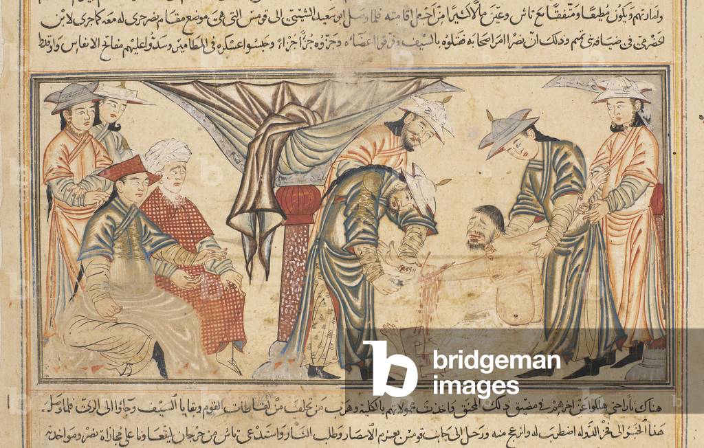 "La sig.ra Or 20 f.112r Il governatore di Gurgan", 14th Secolo di Islamic School, b/w
