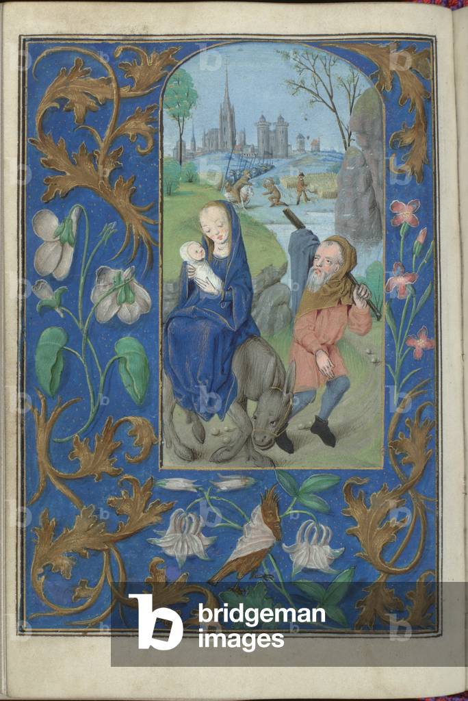 Ms 312 f113v The Flight into Egypt (vellum)