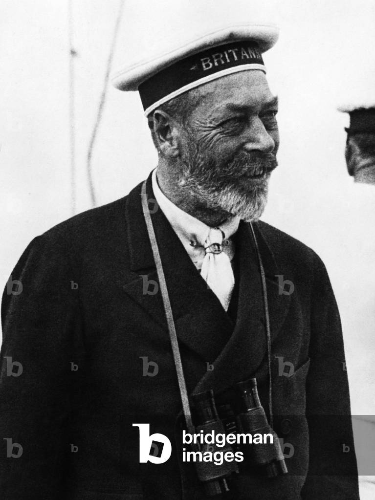 British Royalty. King George V of England, on yacht 'Britannia,' c.early 1930s