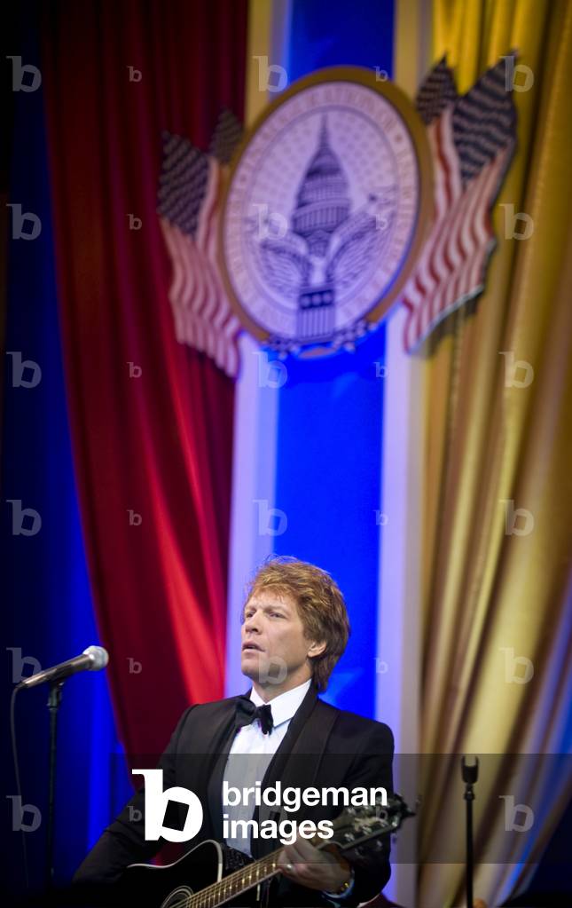 Jon Bon Jovi performs at the Commander-in-Chief's Ball at the National Building Museum. Jan. 20 2009. (BSWH_2011_8_203)