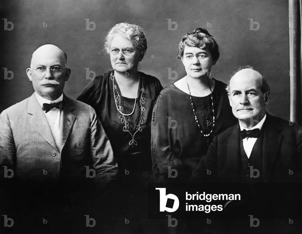 William Jennings Bryan (right), and his brother, Charles W. Bryan, Governor of Nebraska, center: Mrs. Baird, Mrs. Allen, c.early 1920s