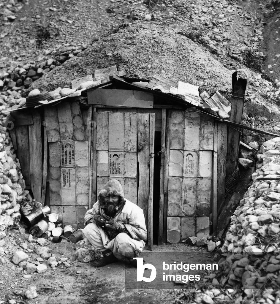 A South Korean man who lost his family and possessions during the Korean War, 1951.