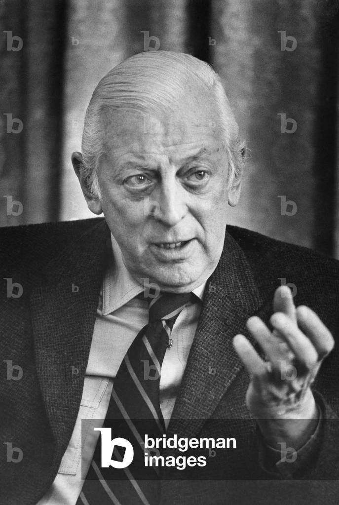 Alistair Cooke, British journalist, television personality, and broadcaster. March 19, 1974.