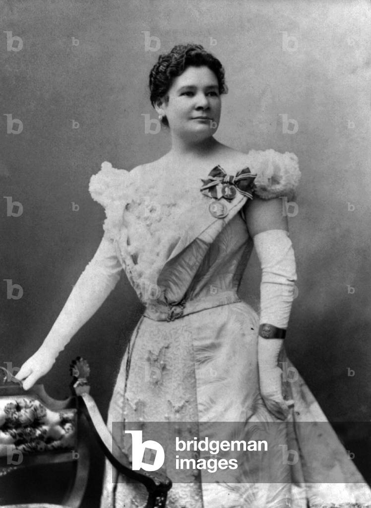 Ernestine Schumann-Heink: Ernestine Schumann-Heink (1861-1936), Austrian (now Czech Republic) born, operatic contralto mastered many Wagnerian roles and regularly sang in Bayreuth, Germany. 1899.