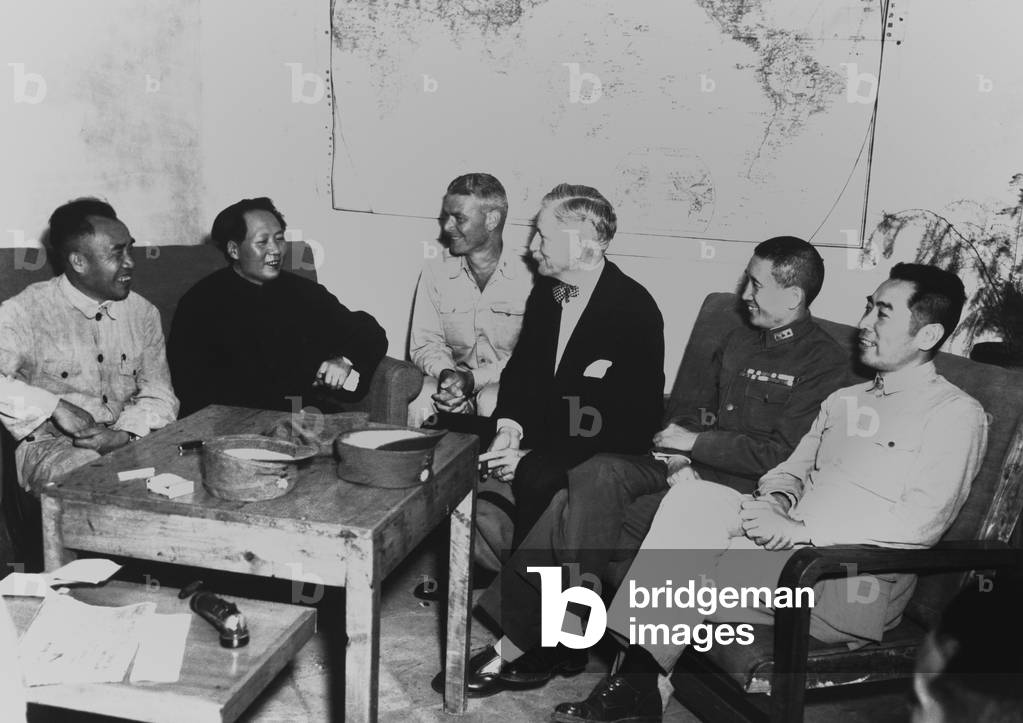 Conference between Chinese Communists and Patrick Hurley, 1945 (photo)