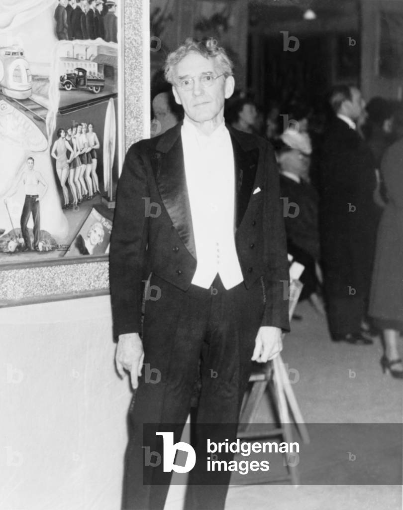 John Sloan (1871-1951), American painter and member of THE EIGHT, a group of artists dedicated to modernism and realist depiction of urban life, earned in the epithet, THE ASHCAN SCHOOL. c. 1930