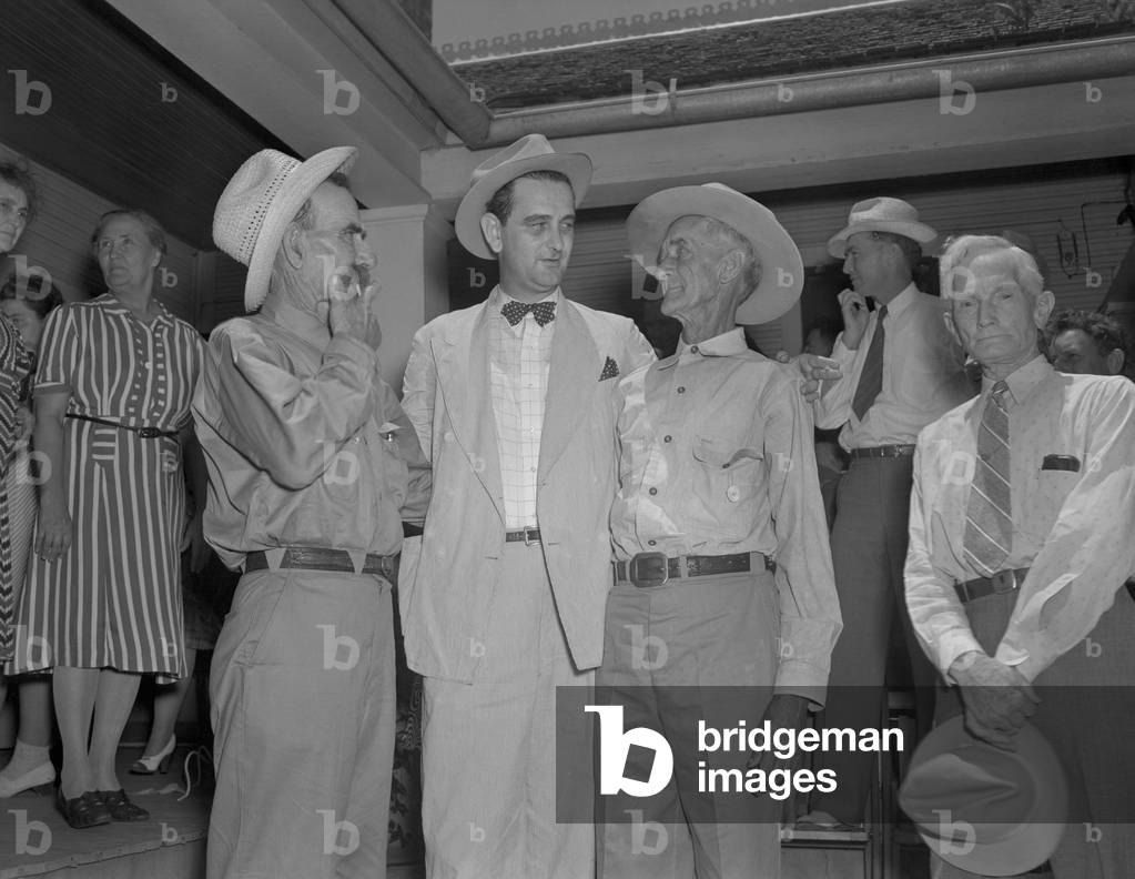 Congressman Lyndon Johnson campaigning in Johnson City Texas. June 28 1941