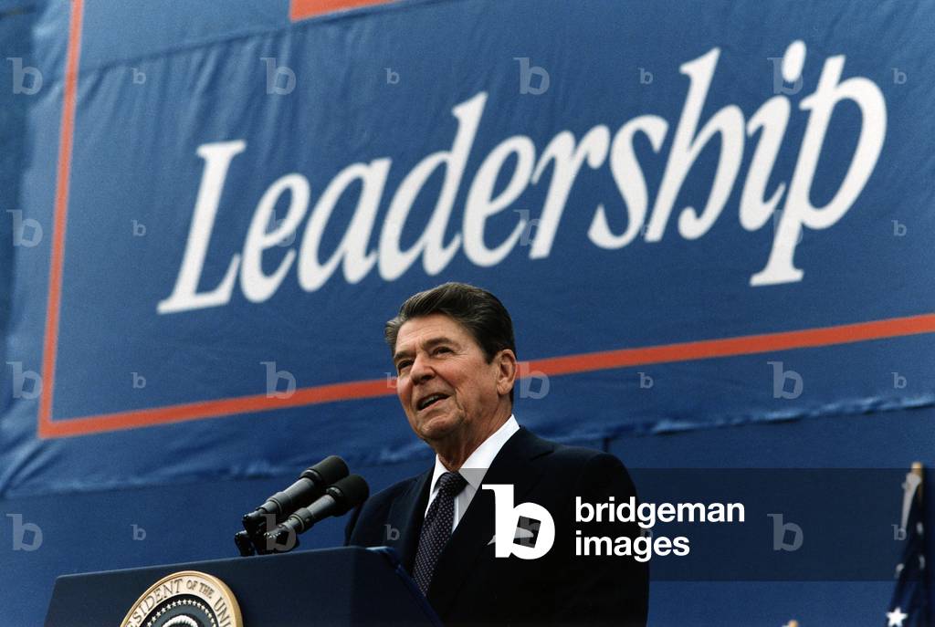 Ronald Reagan. President Reagan giving his Acceptance Speech at the Republican National Convention, Dallas, TX. August, 1984