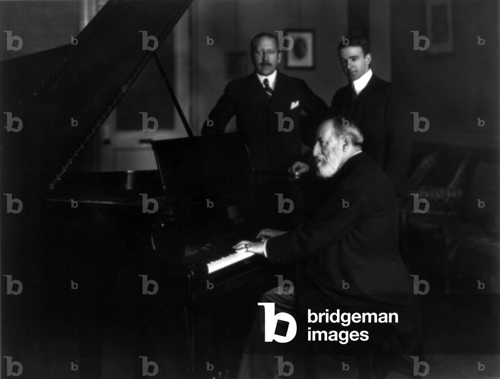 Camille Saint-Saens (1835-1921), French composer and pianist, maintained a Classical aesthetic in an era dominated by Romanticism. 1916