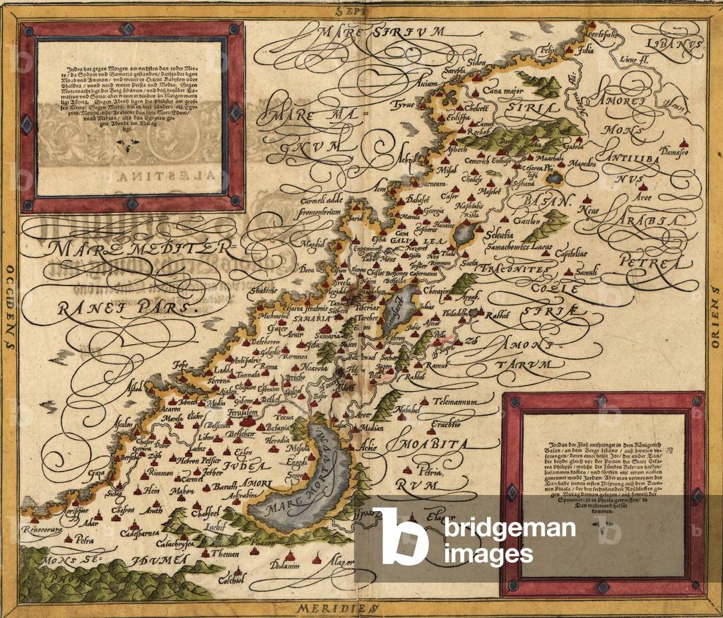 1588 map of Palestine by Sebastian Munster