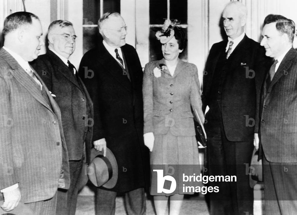 National War Labor Board at the White House met with President Franklin Roosevelt. April 1, 1943