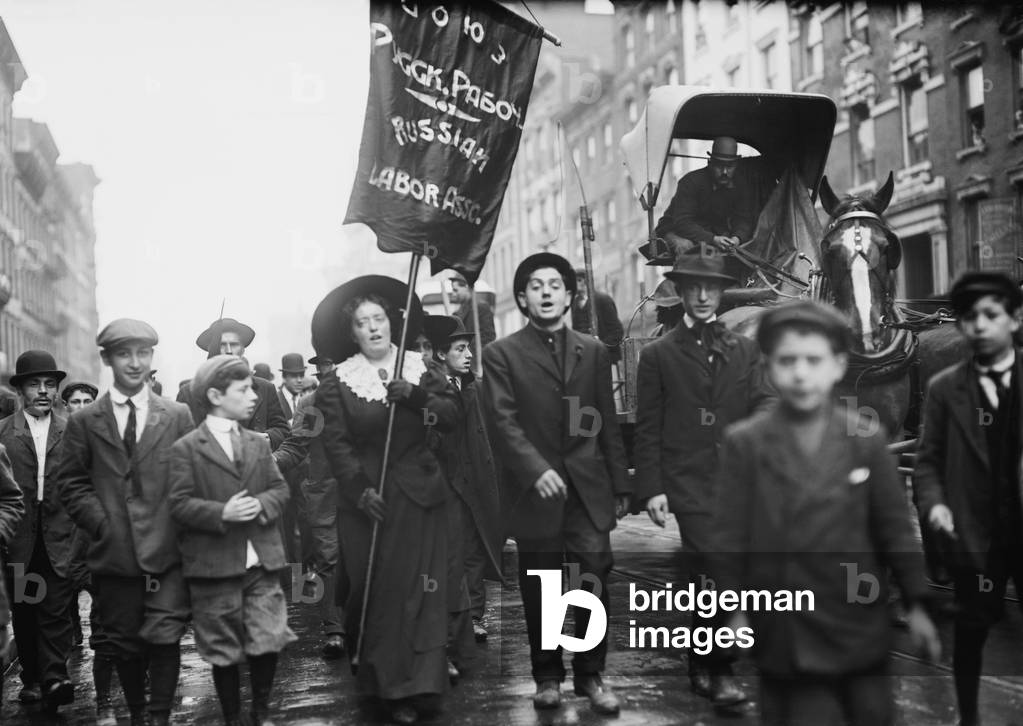 Russian Labor Association marchers at the May Day parade in New York City in 1909
