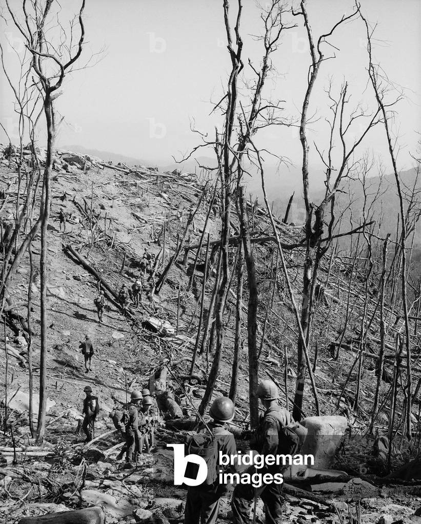Vietnam War. South Vietnamese soldiers, of the 1st ARVN Division, during an assault operation near Fire Support Base O'Reilly on Oct. 18, 1970. The Nixon Administration's strategy of 'Vietnamization,' attempted to shift combat operations to the South Vietnamese allowing US Military disengage