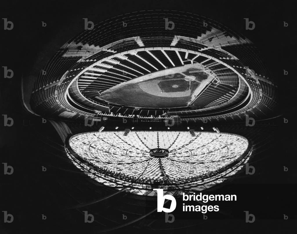 Fish eye view of the Astrodome (aka 'The Eighth Wonder of the World), Houston, Texas, 1965.