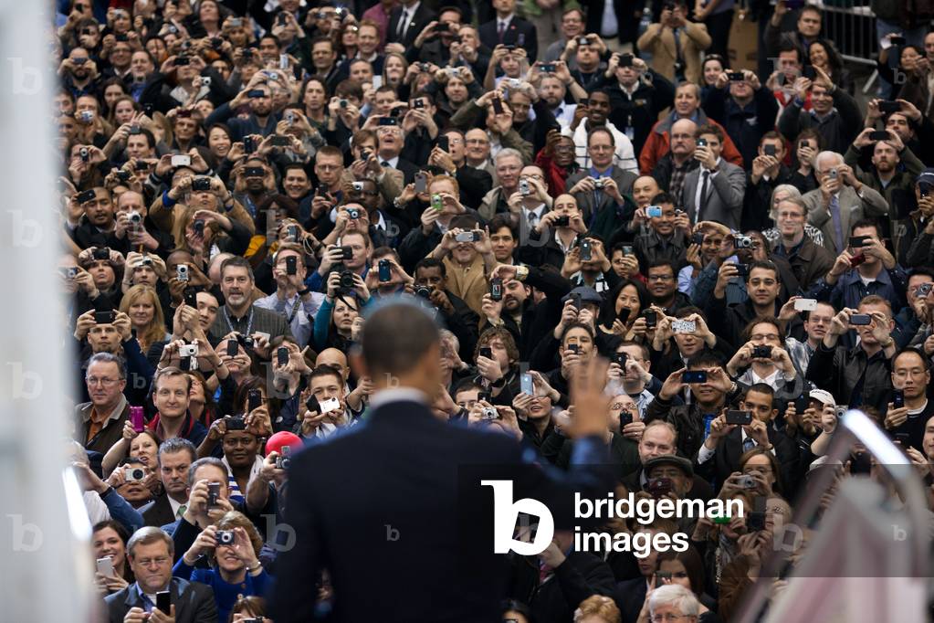 President Barack Obama exits a 787 Dreamliner to greet workers and deliver remarks at the Boeing-Everett Production Facility in Everett, Wash. , Feb. 17, 2012. (Official White House Photo by Pete Souza)