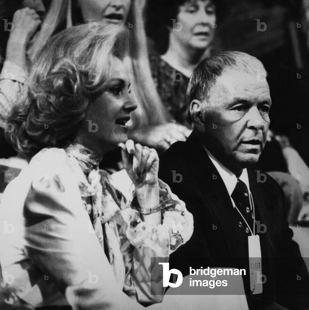 US Elections. Barbara Sinatra and Frank Sinatra at the Republican National Convention in Detroit, Michigan, July, 1980