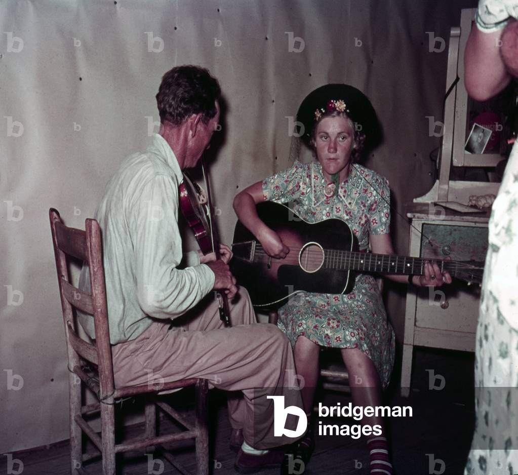 Folk Music. Orchestra at square dance in McIntosh County, Oklahoma, Lee Russell, photographer, 1939