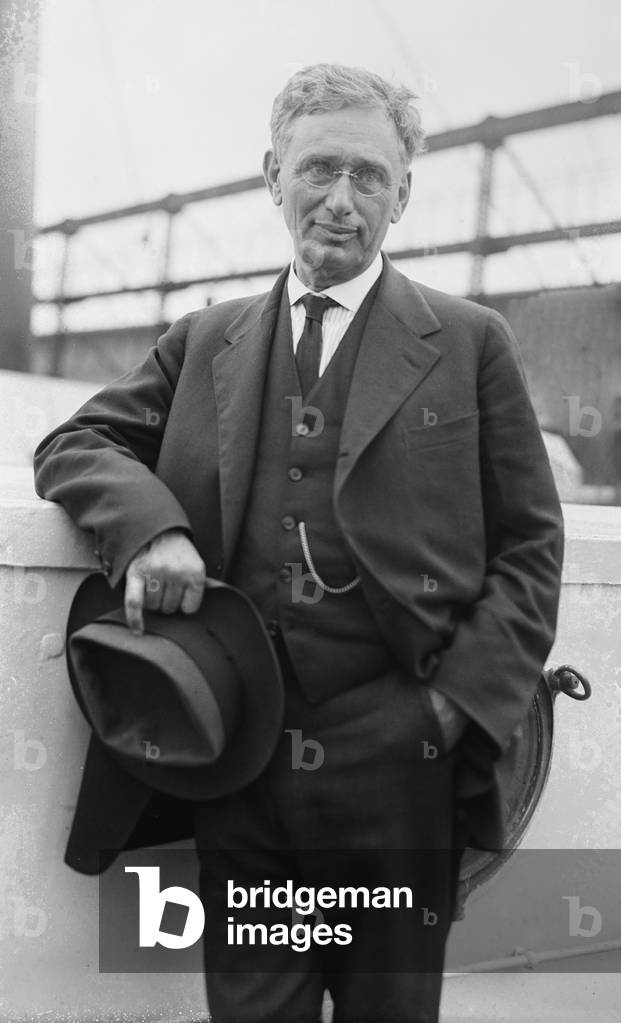 Louis Brandeis (1856-1941), Supreme Court Justice from 1916-1941, on an ocean liner in New York. c. 1925