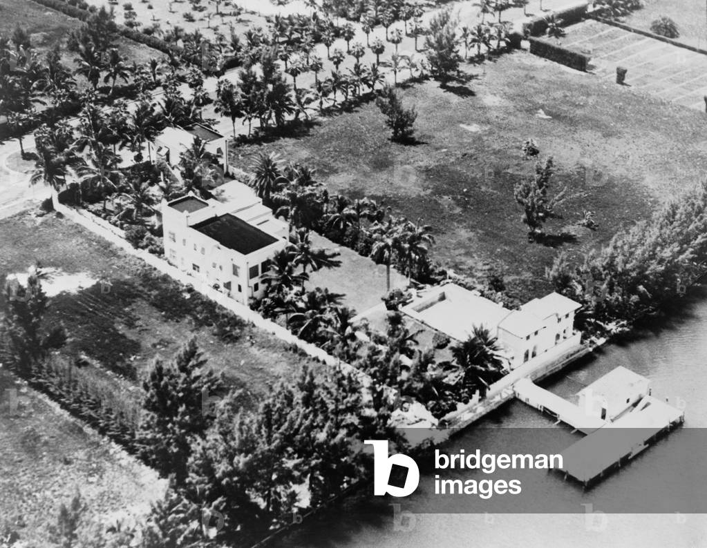 Al Capone's luxurious Florida estate was cited as evidence of his extravagant life style during his 1931 tax evasion trial