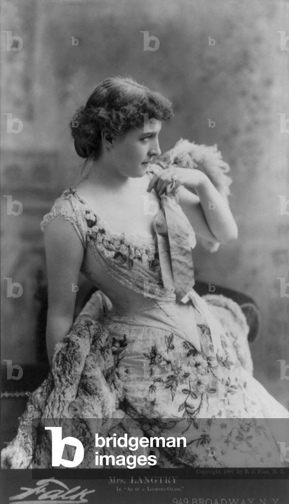 Lillie Langtry (1853-1929), in AS IN THE LOOKING GLASS. 1887